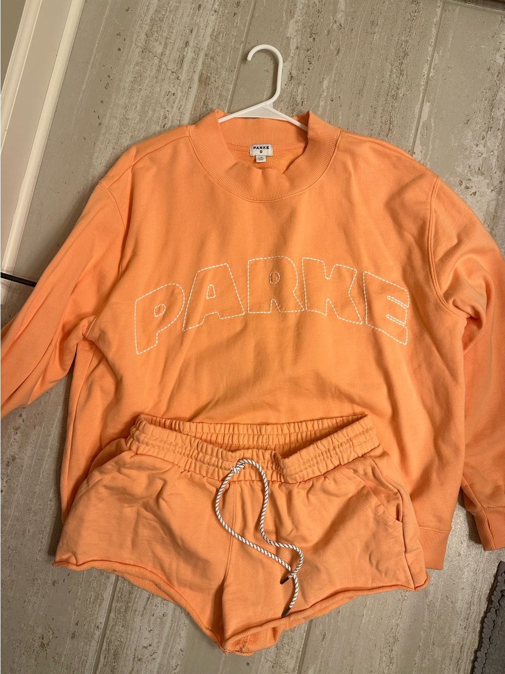 Parke x Target Mockneck Sweatshirt & Mid-rise Pull-On Sweatshorts Set | NWOT